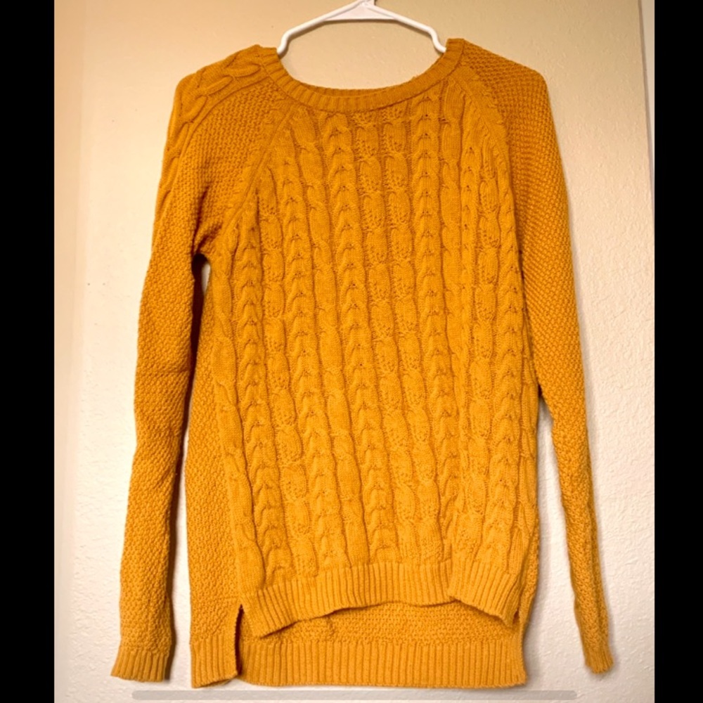 Yellow knit sweater